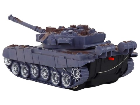 LEAN Toys Czołg R/C Zdalnie Sterowany Światła Dźwięk Granatowy 1:18 27MHz