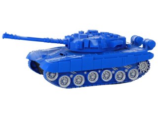 LEAN Toys Czołg R/C Zdalnie Sterowany Światła Dźwięk Niebieski 1:18 27MHz