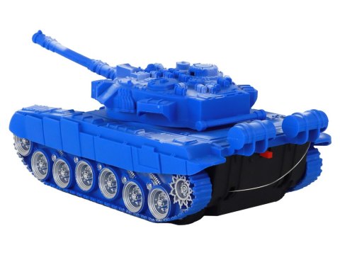 LEAN Toys Czołg R/C Zdalnie Sterowany Światła Dźwięk Niebieski 1:18 27MHz