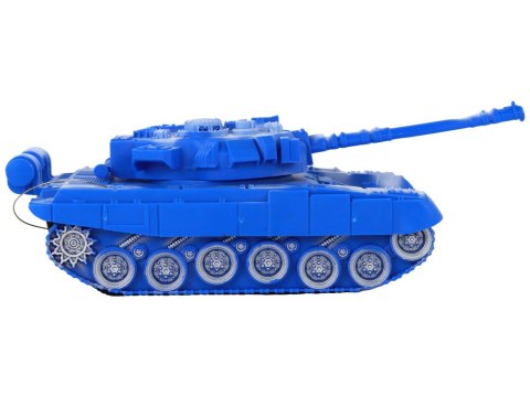 LEAN Toys Czołg R/C Zdalnie Sterowany Światła Dźwięk Niebieski 1:18 27MHz