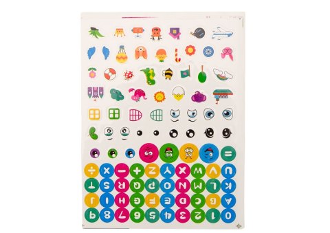 LEAN Toys Duże Klocki Konstrukcyjne W Torbie Naklejki Kolorowe 12 El