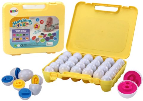 LEAN Toys Edukacyjna Układanka Jajka W Walizce Nauka Liczb Kolorów