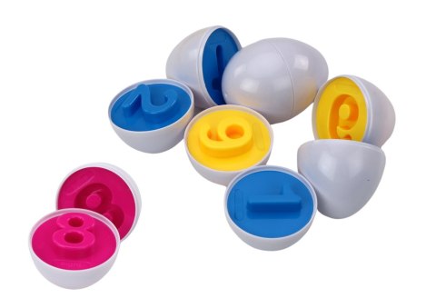 LEAN Toys Edukacyjna Układanka Jajka W Walizce Nauka Liczb Kolorów