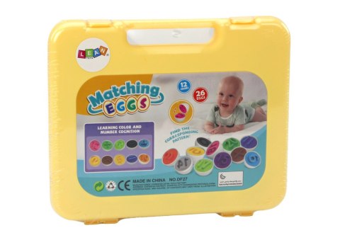 LEAN Toys Edukacyjna Układanka Jajka W Walizce Nauka Liczb Kolorów