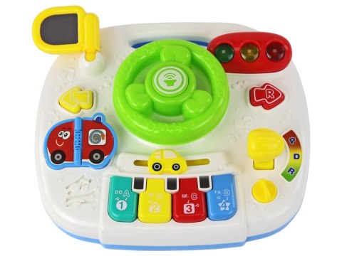 LEAN Toys Edukacyjny Interaktywny Stolik Tablica 2w1 Dla Maluchów Kierownica