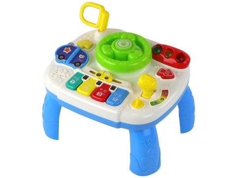 LEAN Toys Edukacyjny Interaktywny Stolik Tablica 2w1 Dla Maluchów Kierownica