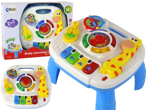 LEAN Toys Edukacyjny Interaktywny Stolik Tablica 2w1 Dla Maluchów Żyrafa