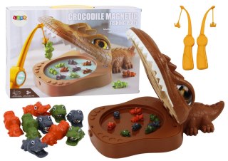 LEAN Toys Gra Łowienie Krokodyli Magnetyczna Krokodyl Brązowy