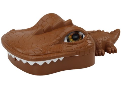 LEAN Toys Gra Łowienie Krokodyli Magnetyczna Krokodyl Brązowy