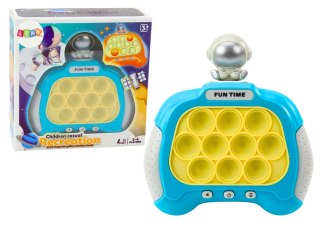 LEAN Toys Gra Pop-It Wac A Mole Kosmonauta Światła Dźwięki Niebieski