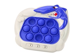 LEAN Toys Gra Sensoryczna Konsola Pop-It Rekin Światła Dźwięki Niebieska