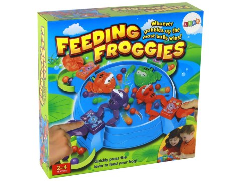 LEAN Toys Gra Zręcznościowa Głodne Żabki Nakarm Żabkę Kulki