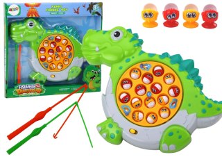 LEAN Toys Gra Zręcznościowa Łowienie Rybek Plansza Dinozaur Zielony