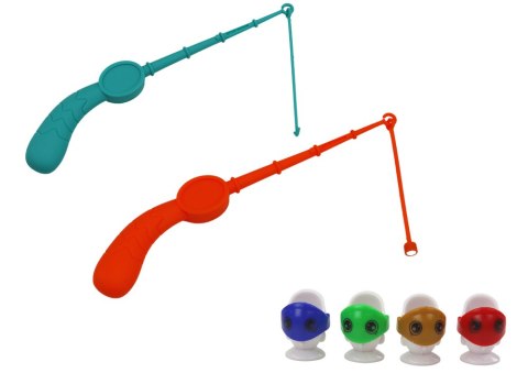 LEAN Toys Gra Zręcznościowa Łowienie Rybek Stolik Dinozaur Pomarańczowy