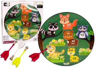 LEAN Toys Gra Zręcznościowa w Rzutki Magnetyczna Zwierzątka Zielona