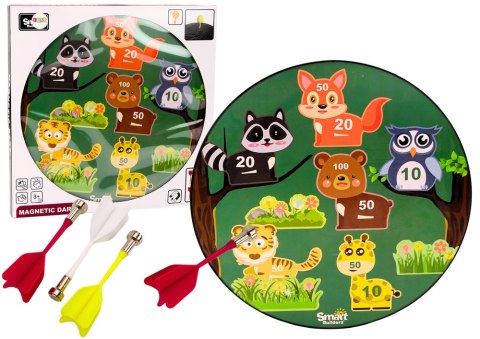 LEAN Toys Gra Zręcznościowa w Rzutki Magnetyczna Zwierzątka Zielona