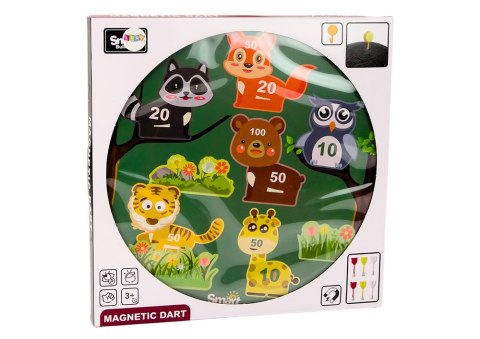 LEAN Toys Gra Zręcznościowa w Rzutki Magnetyczna Zwierzątka Zielona