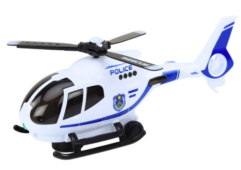 LEAN Toys Helikopter Policyjny Śmigłowiec Jeżdżący Światła Dźwięki
