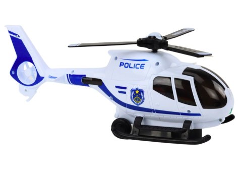 LEAN Toys Helikopter Policyjny Śmigłowiec Jeżdżący Światła Dźwięki