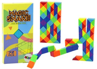 LEAN Toys Klocki Gra Zręcznościowa Układanka Wąż Edukacyjny Kolorowy 72 ele.