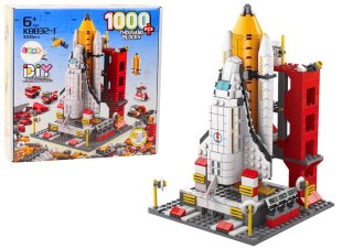 LEAN Toys Klocki Konstrukcyjne Rakieta Kosmiczna 6w1 Kosmos Pojazdy 1000 ele.