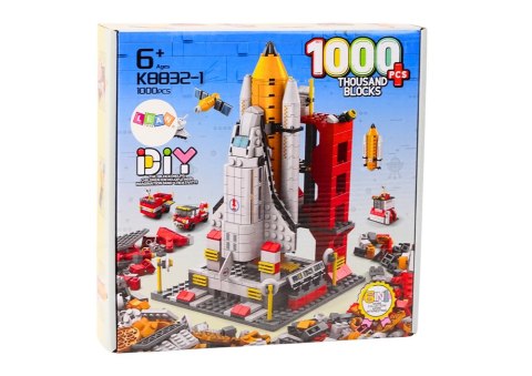LEAN Toys Klocki Konstrukcyjne Rakieta Kosmiczna 6w1 Kosmos Pojazdy 1000 ele.