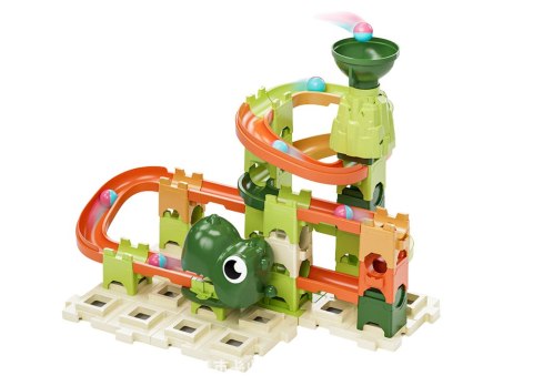 LEAN Toys Klocki Konstrukcyjne Tor Na Kulkę Dinozaur 9 Poziomów 60 El