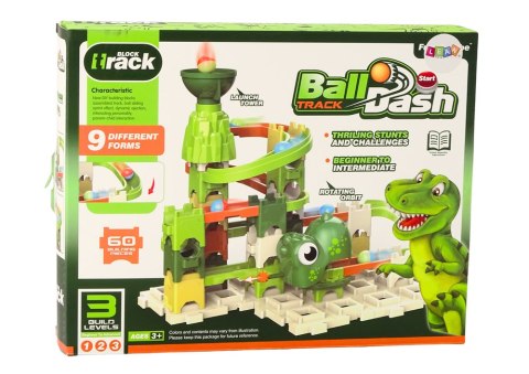 LEAN Toys Klocki Konstrukcyjne Tor Na Kulkę Dinozaur 9 Poziomów 60 El