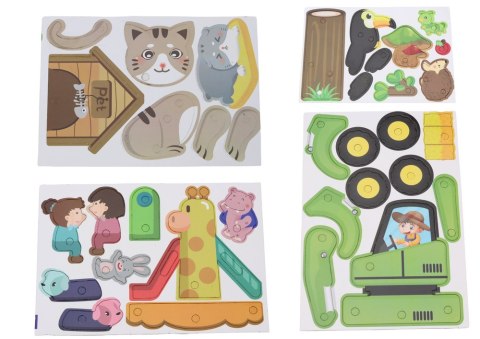 LEAN Toys Klocki Puzzle Konstrukcyjne 3D DIY Dinozaury Rozkręcanie Wiertarka