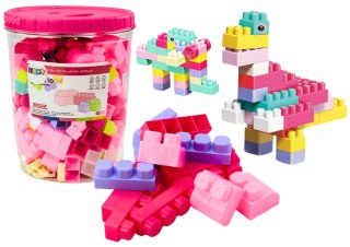 LEAN Toys Klocki W Wiaderku Edukacyjne Duże Budowlane Zestaw 160 ele.