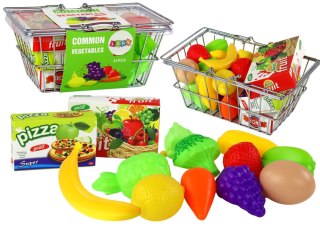 LEAN Toys Koszyk Sklepowy Na zakupy Warzywa Owoce Spożywcze Metalowy