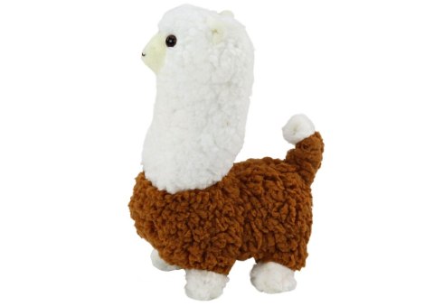 LEAN Toys Lama Interaktywne Zwierzątko Alpaka Brązowa Chodzi Gra 23 cm