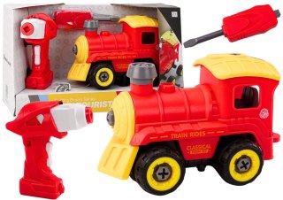 LEAN Toys Lokomotywa Do Skręcania Zdalnie Sterowana RC Czerwona