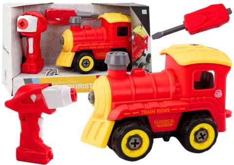 LEAN Toys Lokomotywa Do Skręcania Zdalnie Sterowana RC Czerwona