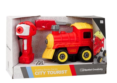 LEAN Toys Lokomotywa Do Skręcania Zdalnie Sterowana RC Czerwona