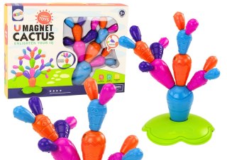 LEAN Toys Magnetyczny Kaktus Klocki Konstrukcyjne 16 Elementów