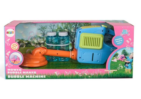 LEAN Toys Maszyna Do Baniek Mydlanych Kosiarka Podkaszarka Dwa Płyny Niebieska