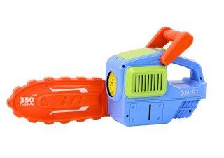 LEAN Toys Maszynka Do Baniek Mydlanych Piła Łańcuchowa Niebieska