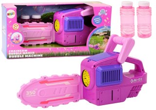LEAN Toys Maszynka Do Baniek Mydlanych Piła Łańcuchowa Różowa