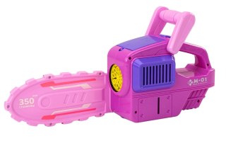 LEAN Toys Maszynka Do Baniek Mydlanych Piła Łańcuchowa Różowa