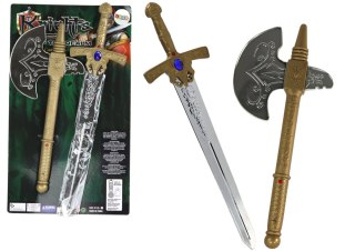 LEAN Toys Miecz Topór Zestaw Rycerza Broń Rycerska Dla Dzieci