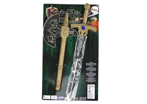 LEAN Toys Miecz Topór Zestaw Rycerza Broń Rycerska Dla Dzieci