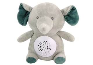 LEAN Toys Miś Słonik Usypiający Melodie Światła Projektor Gwiazd Szary
