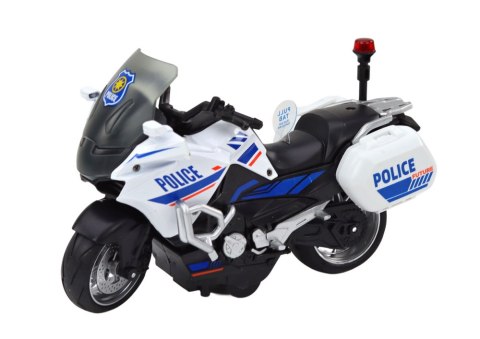 LEAN Toys Motocykl Z Napędem Frykcyjnym Skala 1:10 Policyjny Sportowy