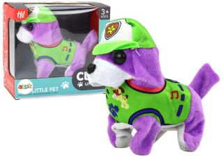 LEAN Toys Piesek Pluszowy Interaktywny Zwierzątko Chodzi Szczeka Fioletowy