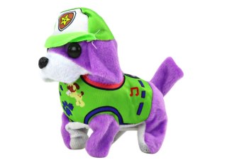 LEAN Toys Piesek Pluszowy Interaktywny Zwierzątko Chodzi Szczeka Fioletowy