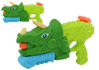 LEAN Toys Pistolet Na Wodę Dinozaur Zielony Triceratops 1000 ml Zasięg 7m
