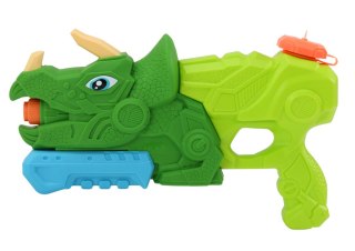 LEAN Toys Pistolet Na Wodę Dinozaur Zielony Triceratops 1000 ml Zasięg 7m