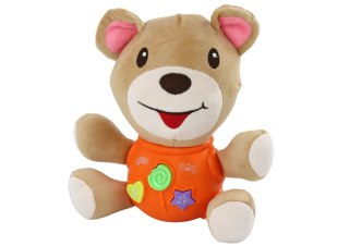 LEAN Toys Pluszowy Miś Interaktywny Pluszak Pomarańczowy Grający 23 cm