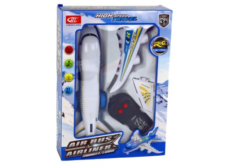 LEAN Toys Samolot Pasażerski Zdalnie Sterowany R/C Światła Biały DIY